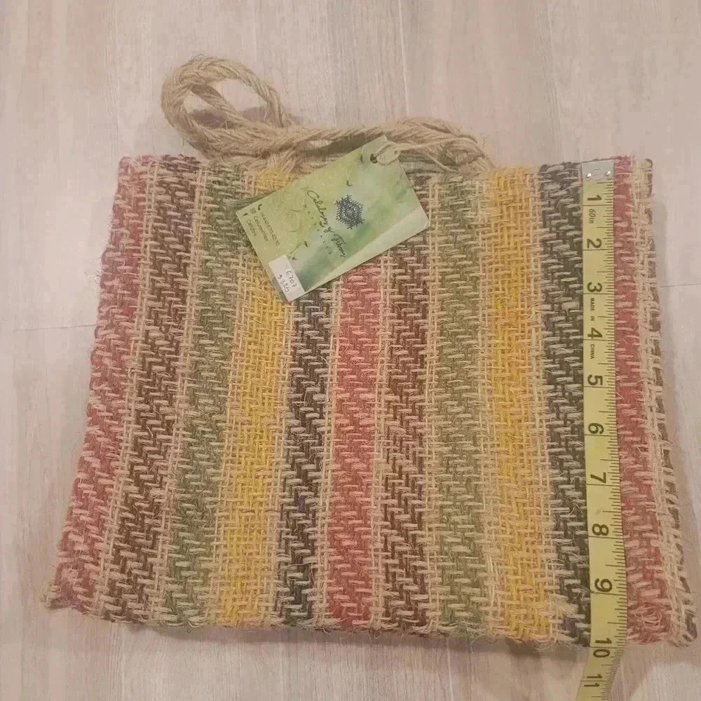 Ixtle Woven Bag By Cellulose And Fibsas Naturals Mexico Medium Size Colorful New - Picture 9 of 12